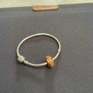 Orange Glass Pandora Charm